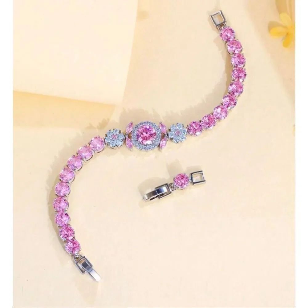 Sparkling Pink CZ Bracelet
